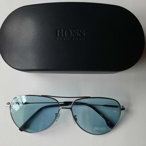 Hugo Boss blue lens Aviator sunglasses